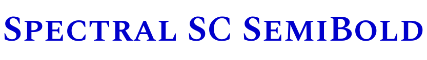 Spectral SC SemiBold Schriftart